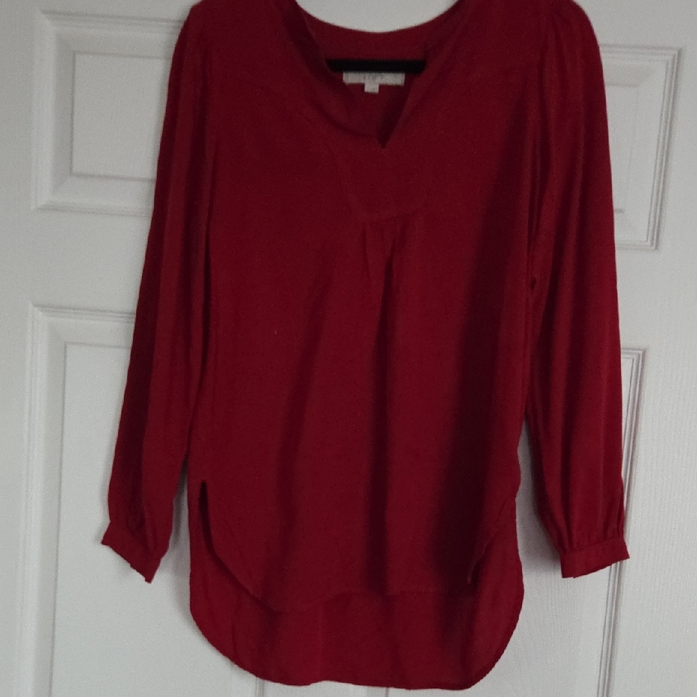 LOFT Rich Red Blouse